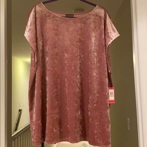 Vince Camuto Iced Rose Velvet Top